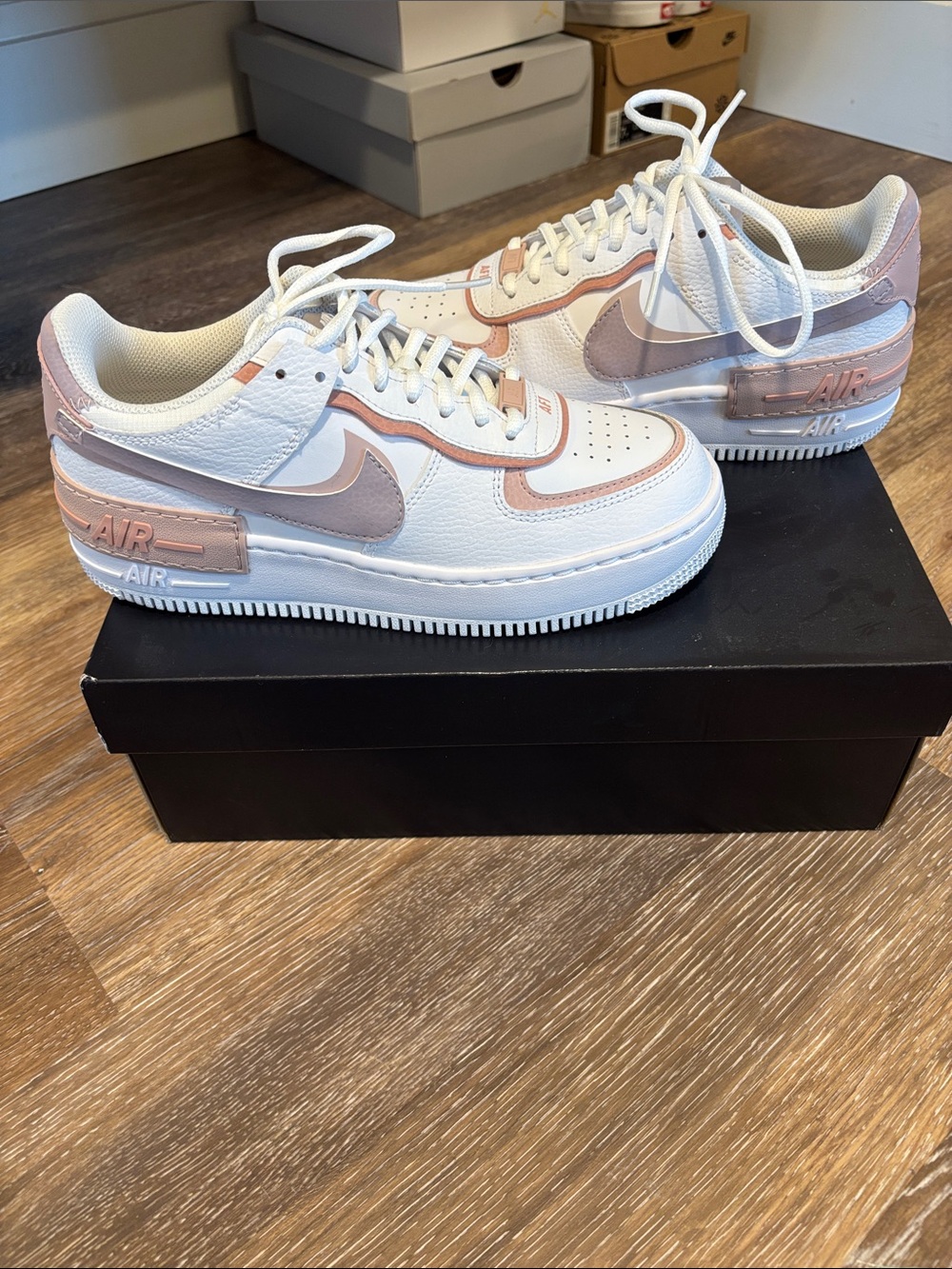 Nike Air Force 1 Low — White with Light Pink Accents - Picture 5 of 7